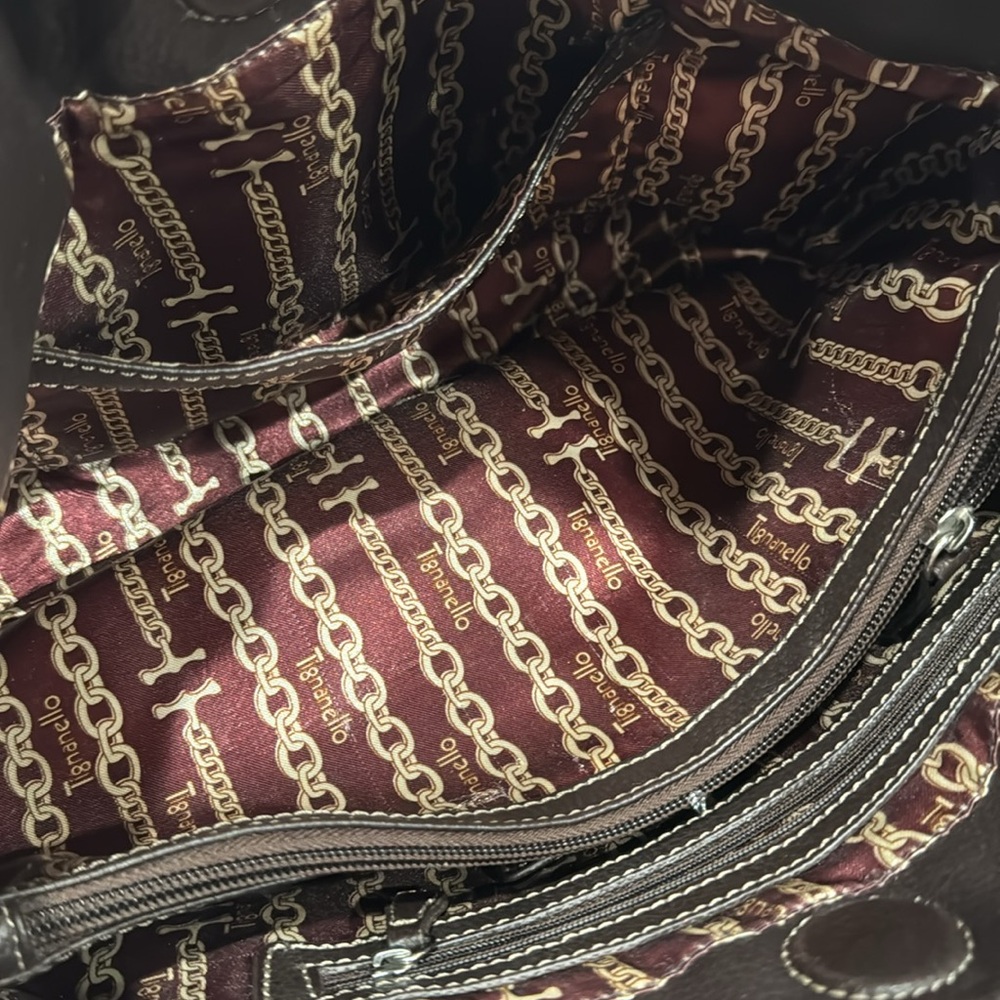 Tignanello Brown Leather Shoulder purse - Picture 3 of 8